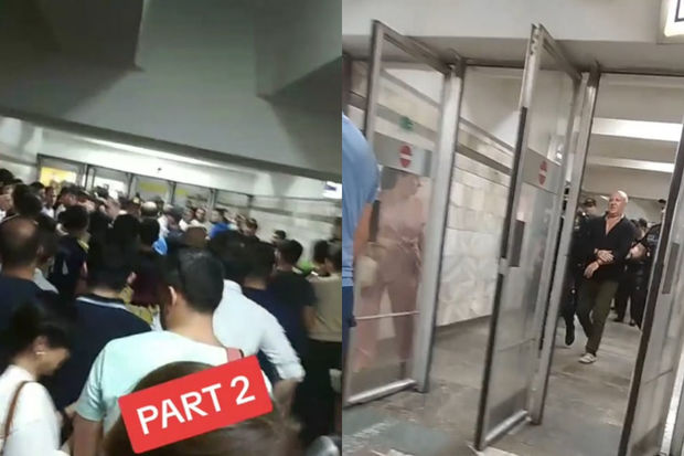 Metronun “Əhmədli” stansiyasında sərnişinlərlə polis arasında insident: Saxlanılanlar var